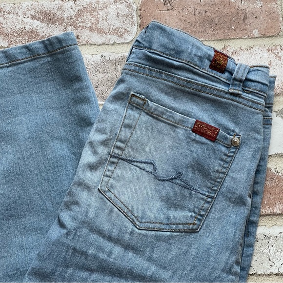 7 For All Mankind Slimmy Jeans | Adjustable Waist | Light Wash |  Girls … - Picture 1 of 13